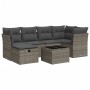 Set de sofás de jardín 7 pzas con cojines ratán sintético gris de , Conjuntos de jardín - Ref: Foro24-3325296, Precio: 449,09...