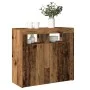 Aparador con luces LED madera ingeniería envejecida 80x35x75 cm by , Sideboards - Ref: Foro24-856361, Price: 93,53 €, Discoun...