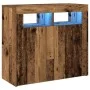 Aparador con luces LED madera ingeniería envejecida 80x35x75 cm by , Sideboards - Ref: Foro24-856361, Price: 93,53 €, Discoun...