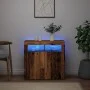 Aparador con luces LED madera ingeniería envejecida 80x35x75 cm by , Sideboards - Ref: Foro24-856361, Price: 93,53 €, Discoun...