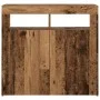 Aparador con luces LED madera ingeniería envejecida 80x35x75 cm by , Sideboards - Ref: Foro24-856361, Price: 93,53 €, Discoun...