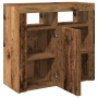 Aparador con luces LED madera ingeniería envejecida 80x35x75 cm de , Aparadores - Ref: Foro24-856361, Precio: 95,07 €, Descue...