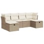 Juego de sofás jardín con cojines 6 pzas ratán sintético beige de , Conjuntos de jardín - Ref: Foro24-3325324, Precio: 429,44...