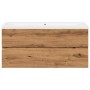 Mueble con lavabo integrado roble artesanal 101x39,5x49 cm de , Tocadores de baño - Ref: Foro24-3328928, Precio: 329,18 €, De...