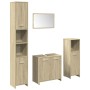 Juego de muebles de baño 4 pzas contrachapada roble Sonoma de , Muebles de baño - Ref: Foro24-3324968, Precio: 158,79 €, Desc...