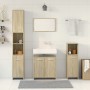 Juego de muebles de baño 4 pzas contrachapada roble Sonoma de , Muebles de baño - Ref: Foro24-3324968, Precio: 158,79 €, Desc...