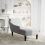 Tumbona con almohada y reposabrazo derecho tela gris nube de , Divanes - Ref: Foro24-4009770, Precio: 154,88 €, Descuento: %