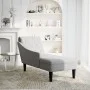 Tumbona con almohada y reposabrazo derecho tela gris nube de , Divanes - Ref: Foro24-4009770, Precio: 143,01 €, Descuento: %