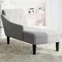 Tumbona con almohada y reposabrazo derecho tela gris nube de , Divanes - Ref: Foro24-4009770, Precio: 143,01 €, Descuento: %