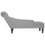 Tumbona con almohada y reposabrazo derecho tela gris nube de , Divanes - Ref: Foro24-4009770, Precio: 154,88 €, Descuento: %