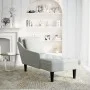Tumbona almohada y reposabrazo derecho terciopelo gris claro de , Divanes - Ref: Foro24-4009772, Precio: 125,69 €, Descuento: %
