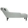 Tumbona almohada y reposabrazo derecho terciopelo gris claro de , Divanes - Ref: Foro24-4009772, Precio: 125,69 €, Descuento: %
