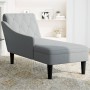 Tumbona con almohada y reposabrazo derecho tela gris claro de , Divanes - Ref: Foro24-4009843, Precio: 153,97 €, Descuento: %