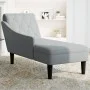 Tumbona con almohada y reposabrazo derecho tela gris claro de , Divanes - Ref: Foro24-4009843, Precio: 151,12 €, Descuento: %