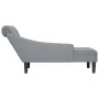 Tumbona con almohada y reposabrazo derecho tela gris claro de , Divanes - Ref: Foro24-4009843, Precio: 151,12 €, Descuento: %
