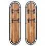 Percheros de pared con 4 ganchos 2 uds madera maciza de acacia de , Percheros para sombreros y abrigos - Ref: Foro24-4013504,...