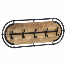 Perchero de pared con 5 ganchos madera maciza de mango rugosa by , Hat and coat racks - Ref: Foro24-4013506, Price: 63,96 €, ...
