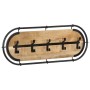 Perchero de pared con 5 ganchos madera maciza de mango rugosa de , Percheros para sombreros y abrigos - Ref: Foro24-4013506, ...