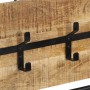 Perchero de pared con 5 ganchos madera maciza de mango rugosa de , Percheros para sombreros y abrigos - Ref: Foro24-4013506, ...
