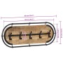 Perchero de pared con 5 ganchos madera maciza de mango rugosa de , Percheros para sombreros y abrigos - Ref: Foro24-4013506, ...