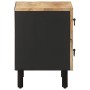 Mesitas de noche 2 uds madera mango rugosa negro 40x33,5x46 cm de , Mesitas de noche - Ref: Foro24-4018627, Precio: 138,82 €,...