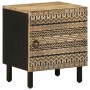 Mesitas de noche 2 uds madera mango rugosa negro 40x33,5x46 cm de , Mesitas de noche - Ref: Foro24-4018625, Precio: 70,53 €, ...