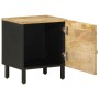 Mesitas de noche 2 uds madera mango rugosa negro 40x33,5x46 cm de , Mesitas de noche - Ref: Foro24-4018625, Precio: 70,53 €, ...