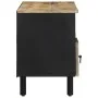 Mueble de TV madera maciza de mango rugosa negro 100x33,5x46 cm de , Almacenamiento para CD y DVD - Ref: Foro24-4018646, Prec...