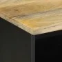 Mueble de TV madera maciza de mango rugosa negro 100x33,5x46 cm de , Almacenamiento para CD y DVD - Ref: Foro24-4018646, Prec...