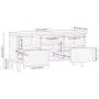 Mueble de TV madera maciza de mango rugosa negro 100x33,5x46 cm de , Almacenamiento para CD y DVD - Ref: Foro24-4018646, Prec...