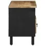 Mueble de TV madera maciza de mango rugosa negro 100x33,5x46 cm de , Almacenamiento para CD y DVD - Ref: Foro24-4018644, Prec...