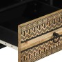 Mueble de TV madera maciza de mango rugosa negro 100x33,5x46 cm de , Almacenamiento para CD y DVD - Ref: Foro24-4018644, Prec...