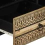 Mueble de TV madera maciza de mango rugosa negro 100x33,5x46 cm de , Almacenamiento para CD y DVD - Ref: Foro24-4018644, Prec...