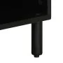 Mueble de TV madera maciza de mango rugosa negro 100x33,5x46 cm de , Almacenamiento para CD y DVD - Ref: Foro24-4018644, Prec...