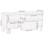Mueble de TV madera maciza de mango rugosa negro 100x33,5x46 cm de , Almacenamiento para CD y DVD - Ref: Foro24-4018644, Prec...