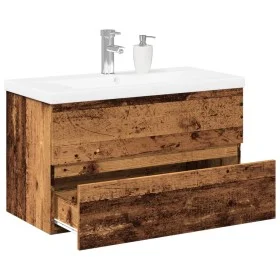 Mueble con lavabo integrado madera envejecida 81x39,5x49 cm by , bathroom vanities - Ref: Foro24-3328923, Price: 202,99 €, Di...