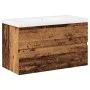 Mueble con lavabo integrado madera envejecida 81x39,5x49 cm de , Tocadores de baño - Ref: Foro24-3328923, Precio: 202,99 €, D...