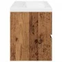 Mueble con lavabo integrado madera envejecida 81x39,5x49 cm de , Tocadores de baño - Ref: Foro24-3328923, Precio: 202,99 €, D...