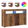 Aparador con LED madera ingeniería envejecida 115,5x30x75 cm de , Aparadores - Ref: Foro24-856363, Precio: 117,83 €, Descuent...