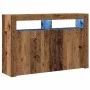 Aparador con LED madera ingeniería envejecida 115,5x30x75 cm by , Sideboards - Ref: Foro24-856363, Price: 115,97 €, Discount: %