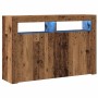 Aparador con LED madera ingeniería envejecida 115,5x30x75 cm de , Aparadores - Ref: Foro24-856363, Precio: 117,83 €, Descuent...