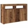 Aparador con LED madera ingeniería envejecida 115,5x30x75 cm by , Sideboards - Ref: Foro24-856363, Price: 115,97 €, Discount: %