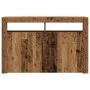 Aparador con LED madera ingeniería envejecida 115,5x30x75 cm by , Sideboards - Ref: Foro24-856363, Price: 115,97 €, Discount: %