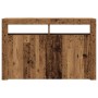 Aparador con LED madera ingeniería envejecida 115,5x30x75 cm de , Aparadores - Ref: Foro24-856363, Precio: 117,83 €, Descuent...