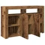Aparador con LED madera ingeniería envejecida 115,5x30x75 cm by , Sideboards - Ref: Foro24-856363, Price: 115,97 €, Discount: %