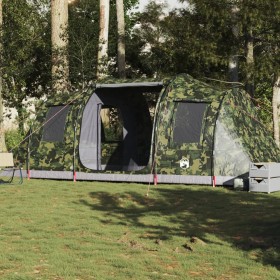 Tienda de campaña túnel para 4 personas impermeable camuflaje de , Tiendas de campaña - Ref: Foro24-4009415, Precio: 228,46 €...