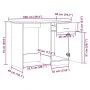 Escritorio de madera de ingeniería envejecida 100x50x76 cm by , Desks - Ref: Foro24-855954, Price: 82,92 €, Discount: %