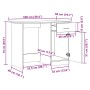 Escritorio de madera de ingeniería envejecida 100x50x76 cm de , Escritorios - Ref: Foro24-855954, Precio: 85,50 €, Descuento: %