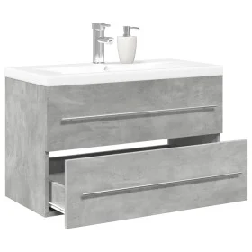 Set muebles de baño 2 piezas madera contrachapada gris hormigón de , Muebles de baño - Ref: Foro24-3324921, Precio: 193,18 €,...