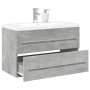 Set muebles de baño 2 piezas madera contrachapada gris hormigón de , Muebles de baño - Ref: Foro24-3324921, Precio: 201,62 €,...